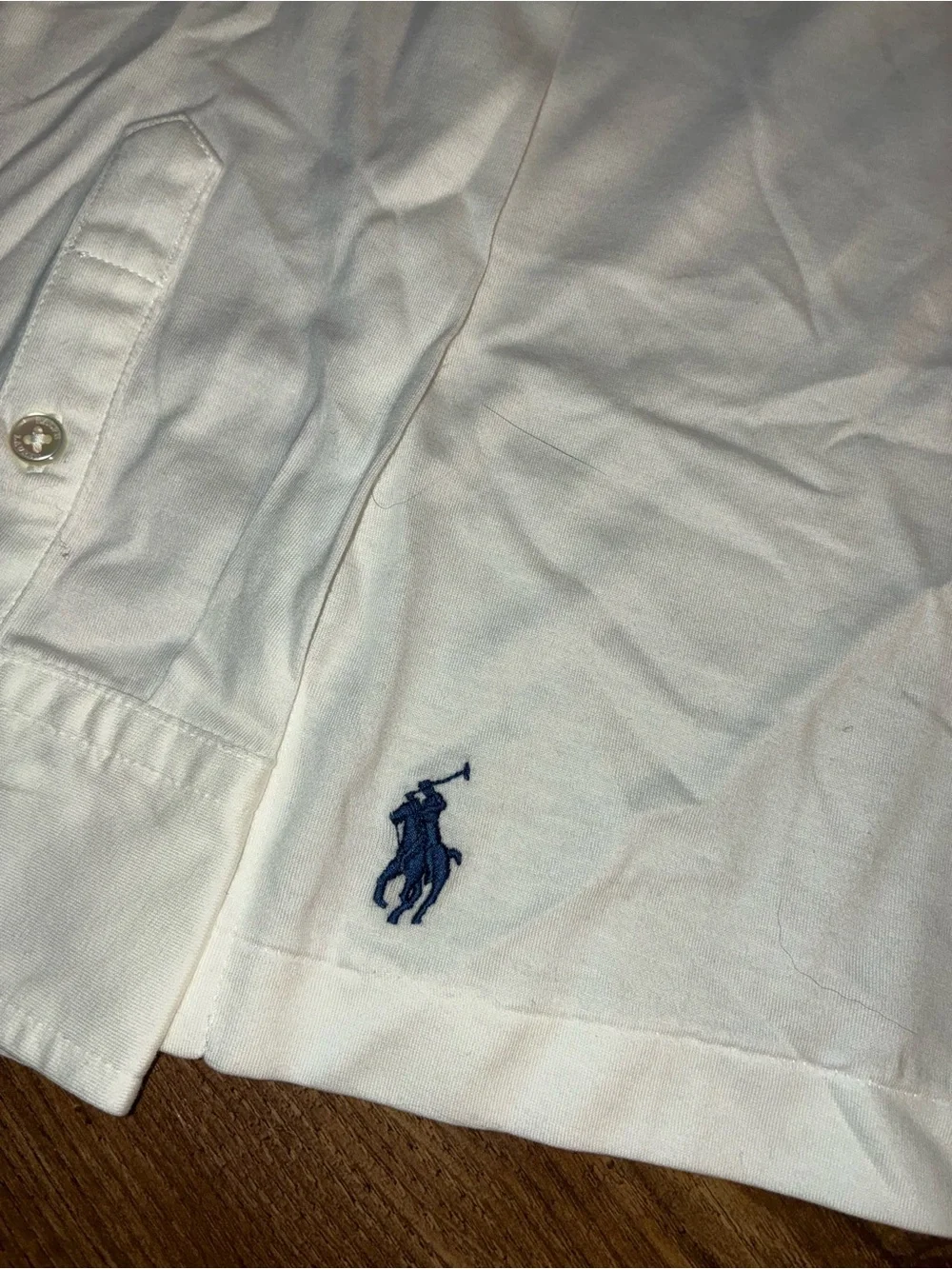 Polo Ralph Lauren White Henley Long-Sleeve Polo Shirt